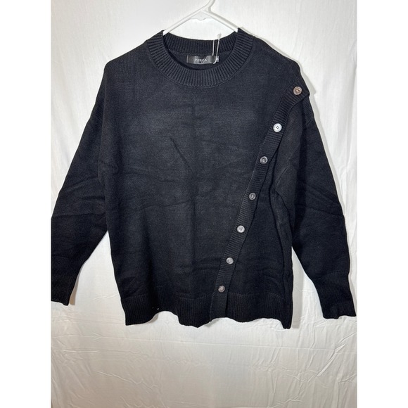 Zesica Sweaters - ZESICA Women's Small Button Accent Knit Sweater Pullover Unique Stylish Casual
